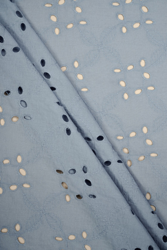 Batyst niebieski haftowany