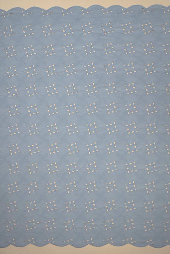Batiste azul bordado
