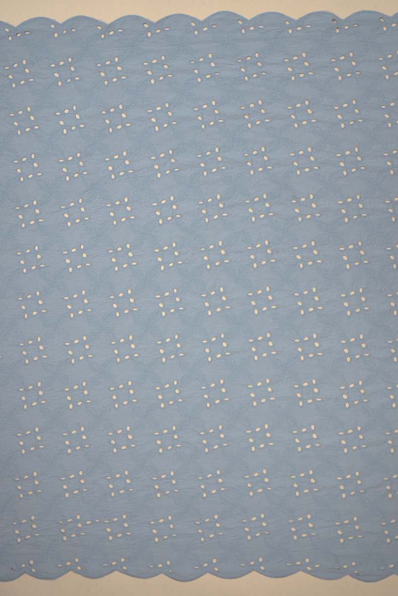 Batyst niebieski haftowany