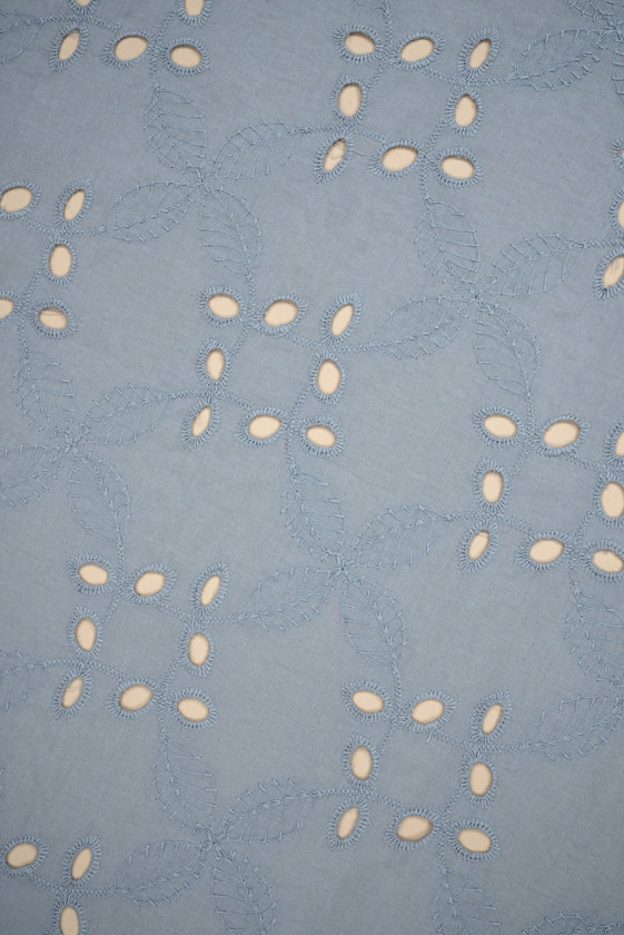 Batyst niebieski haftowany