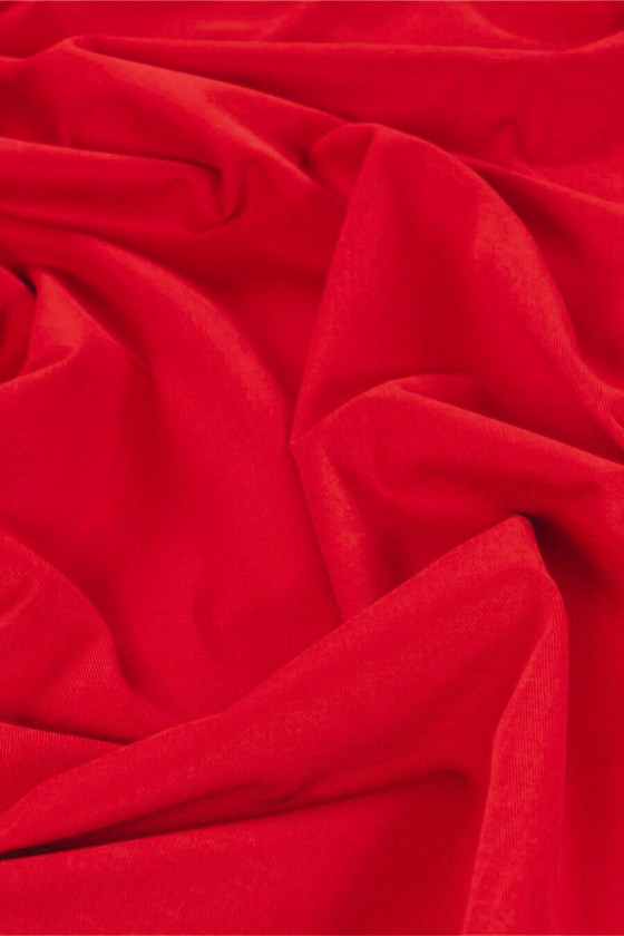 Bawełna elastyczna czerwona KUPON 90cm