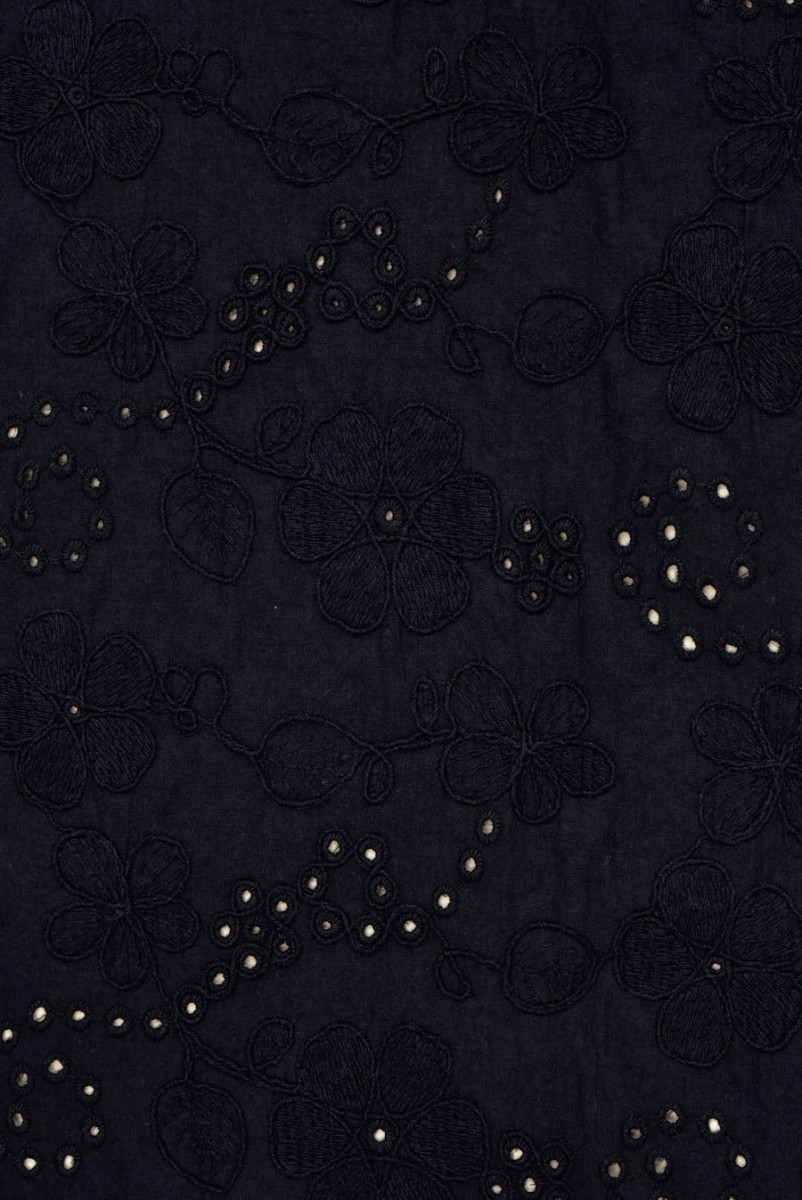 Batyst czarny haftowany