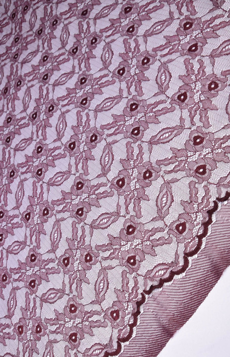 Lace with burgundy flowers