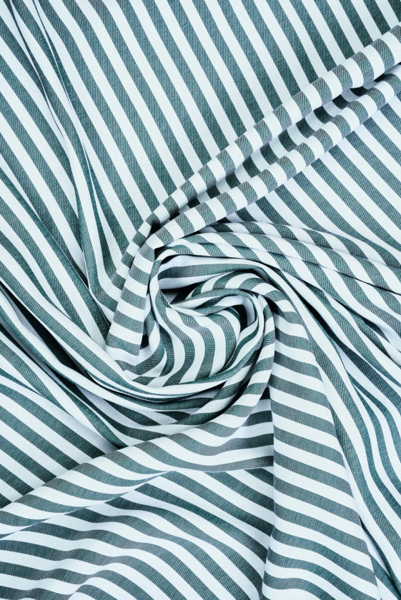 -Viscose i gröna ränder-
