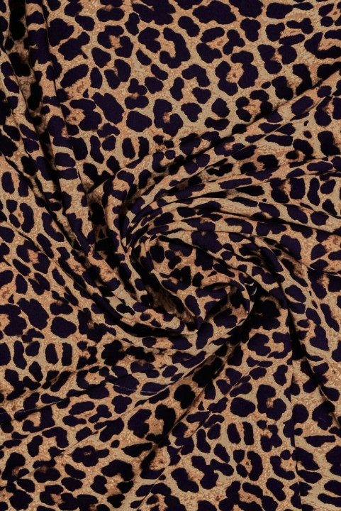 Viskose med leopardmønster