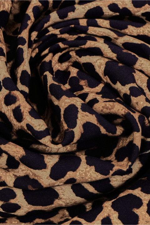 Viskose med leopardmønster