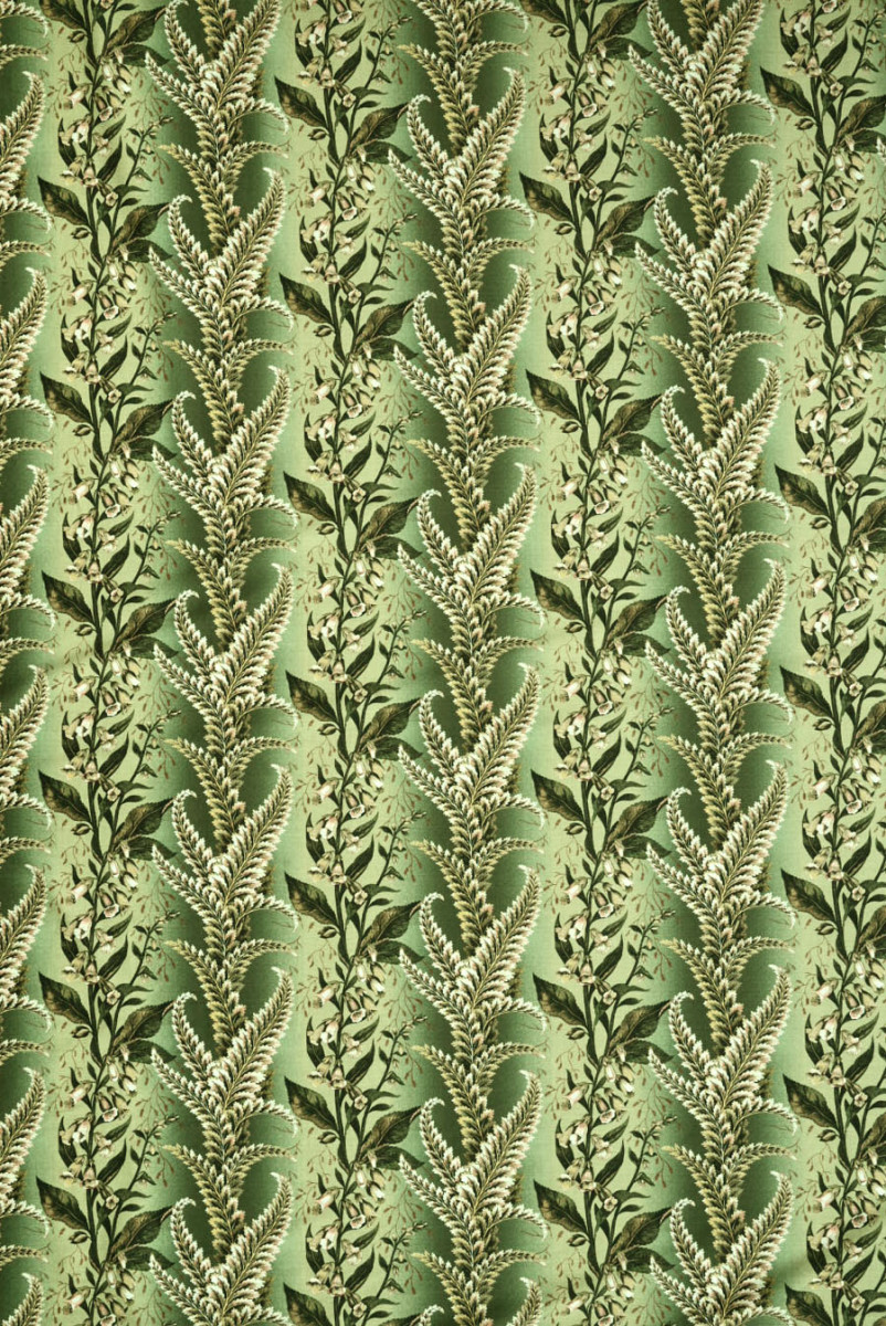 Wiskoza zielony motyw roślinny KUPON 230cm