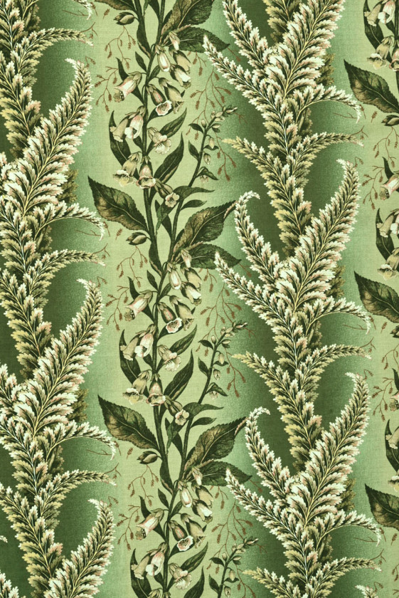 Wiskoza zielony motyw roślinny KUPON 230cm