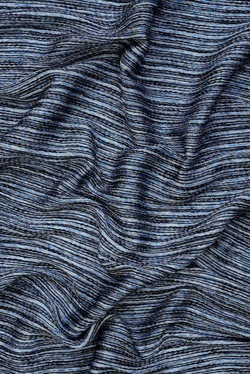 Tkanina typu chanel szaro-czarna