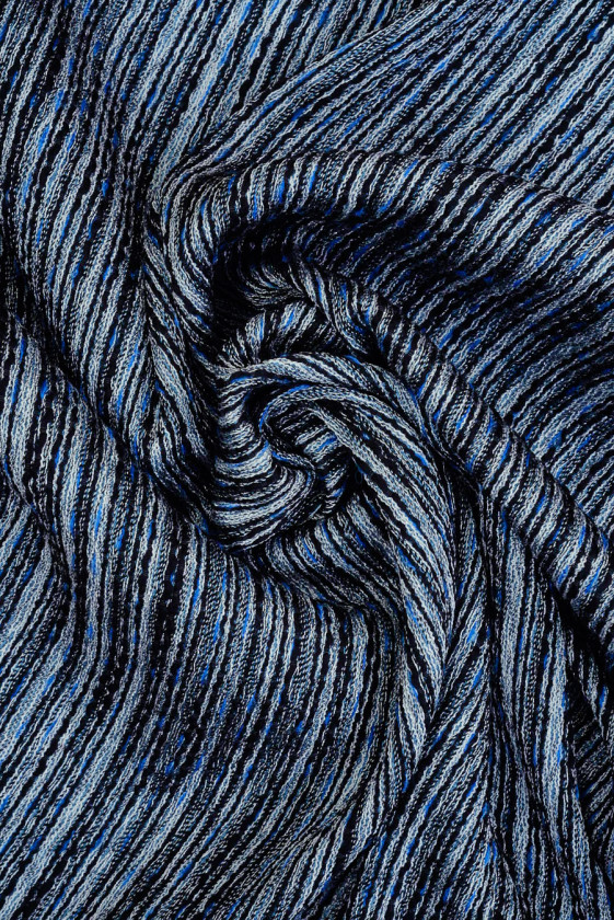 Tkanina typu chanel szaro-czarna