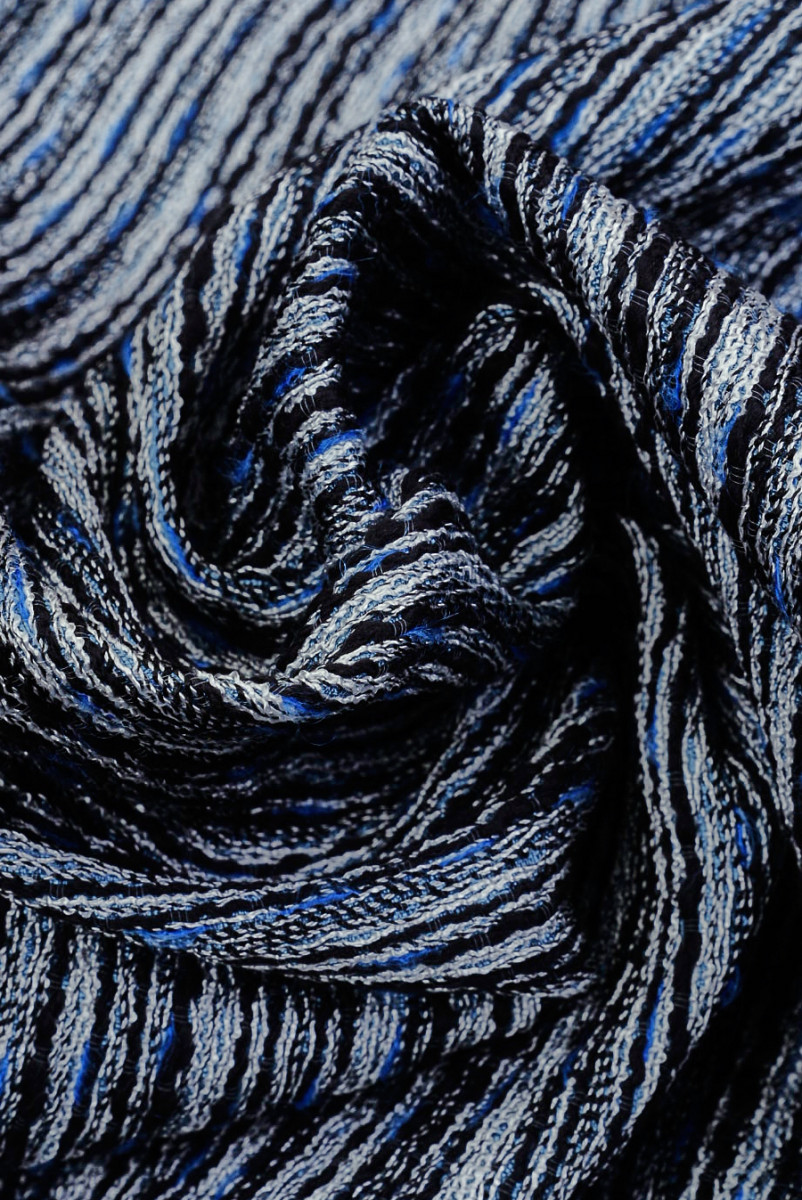 Tkanina typu chanel szaro-czarna