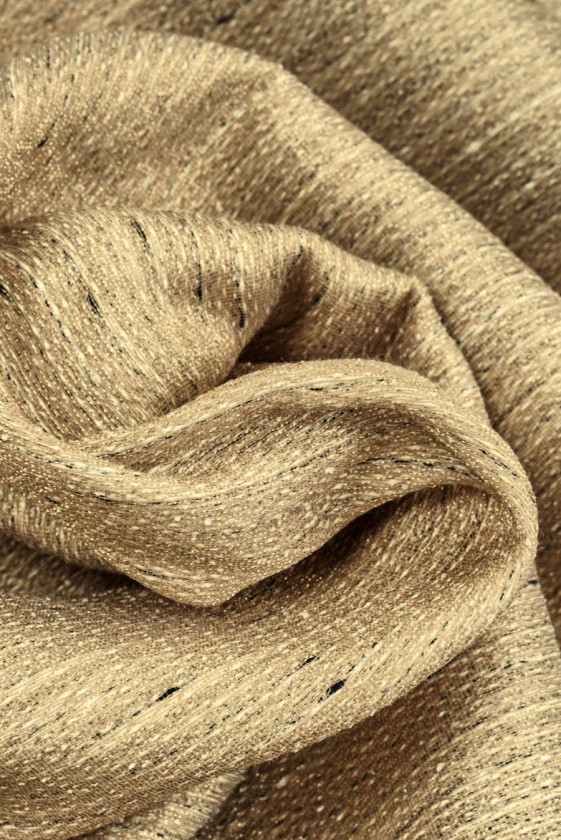 Tkanina typu chanel beżowo-złota