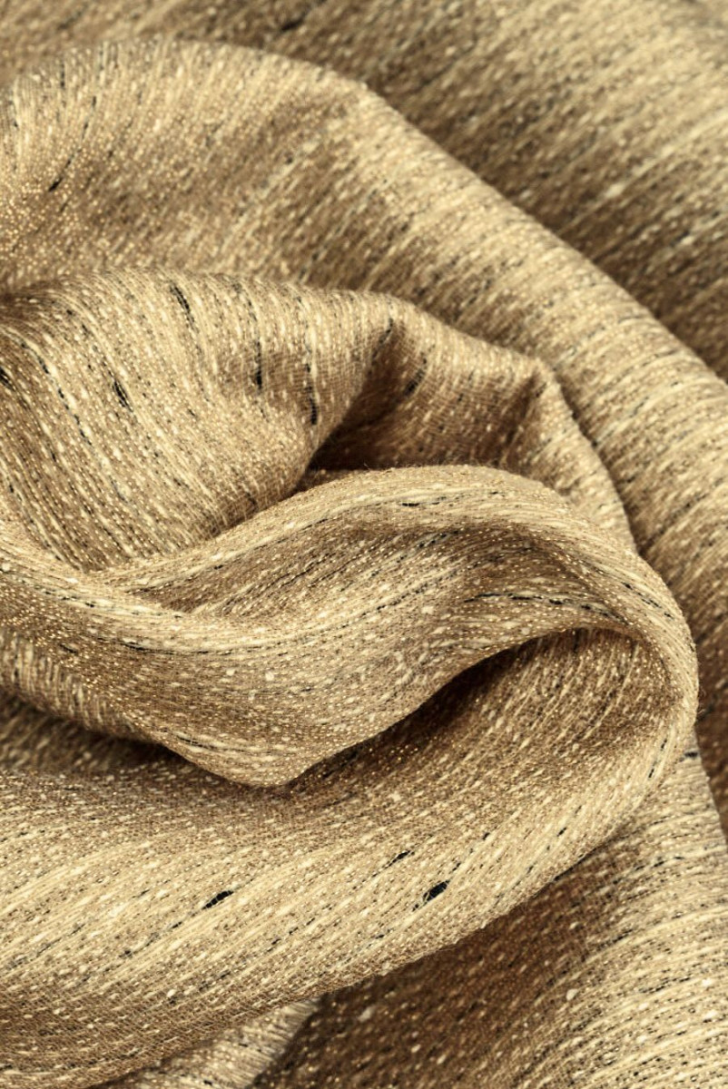 Tkanina typu chanel beżowo-złota