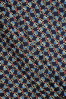 Coton façon jean à petit motif