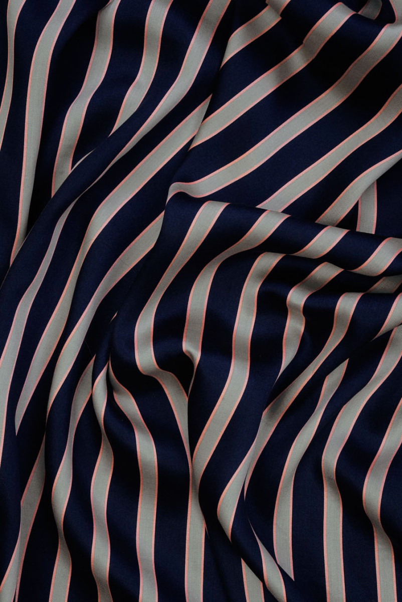 Bawełna z wiskozą w paski