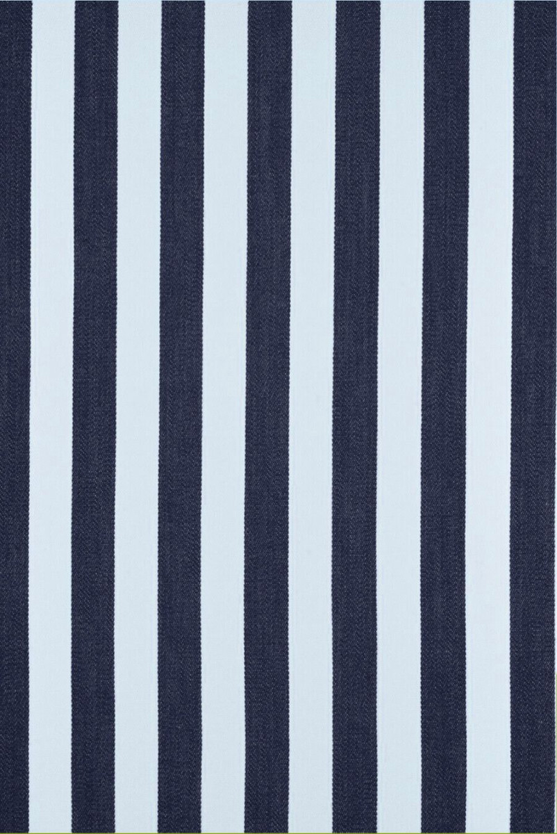 Coton extensible à rayures bleu marine