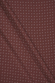 Crêpe de soie marron à motifs chaîne