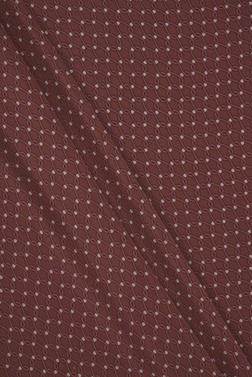 Brown silk crepe de chine in chains