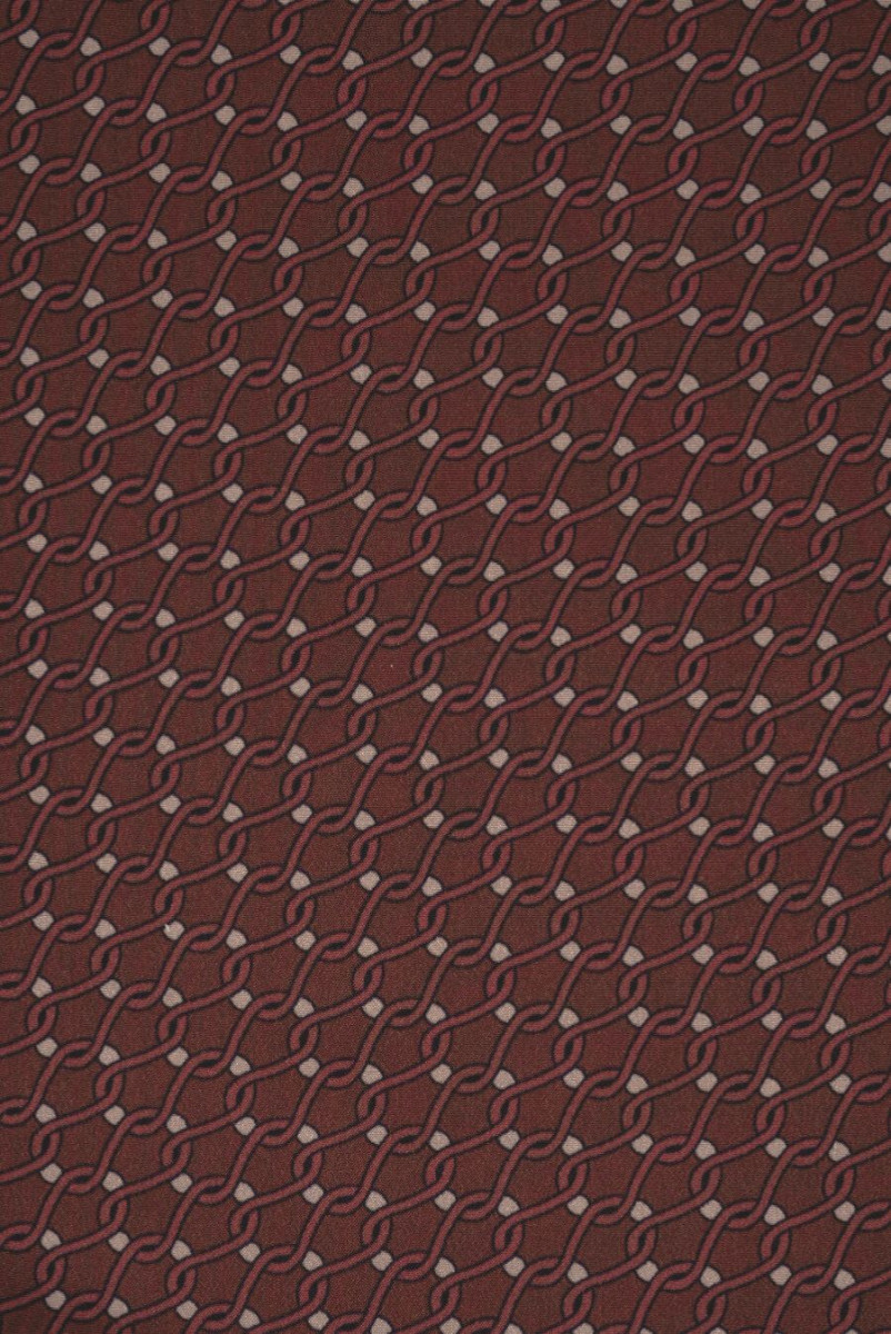 Krepa jedwabna w łańcuchy brązowa