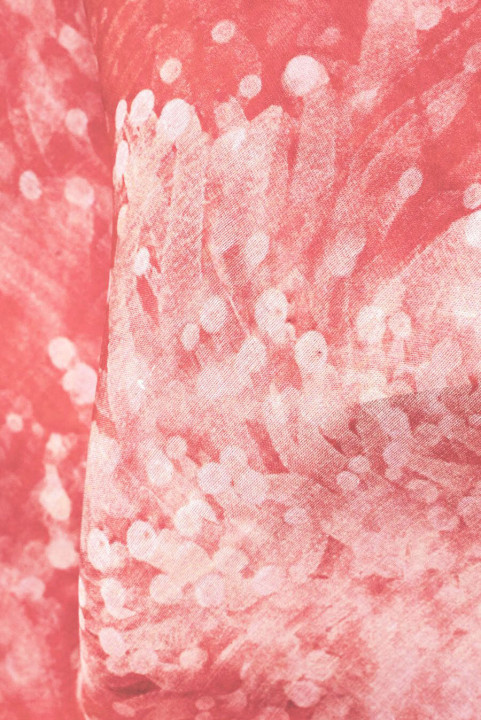 Hedvábná organza s květinami