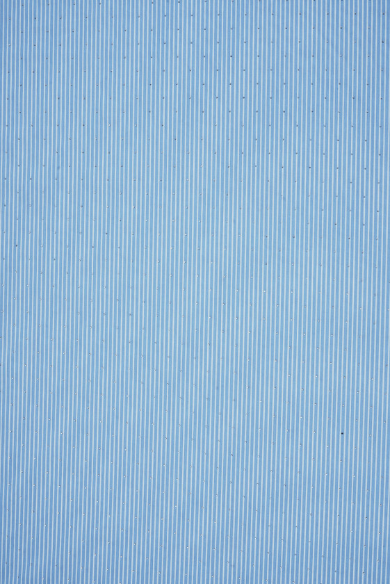 Bawełna koszulowa w paski i cyrkonie błękitna