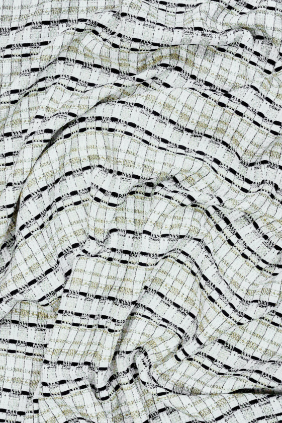 Chanel-style audums krēmkrāsā