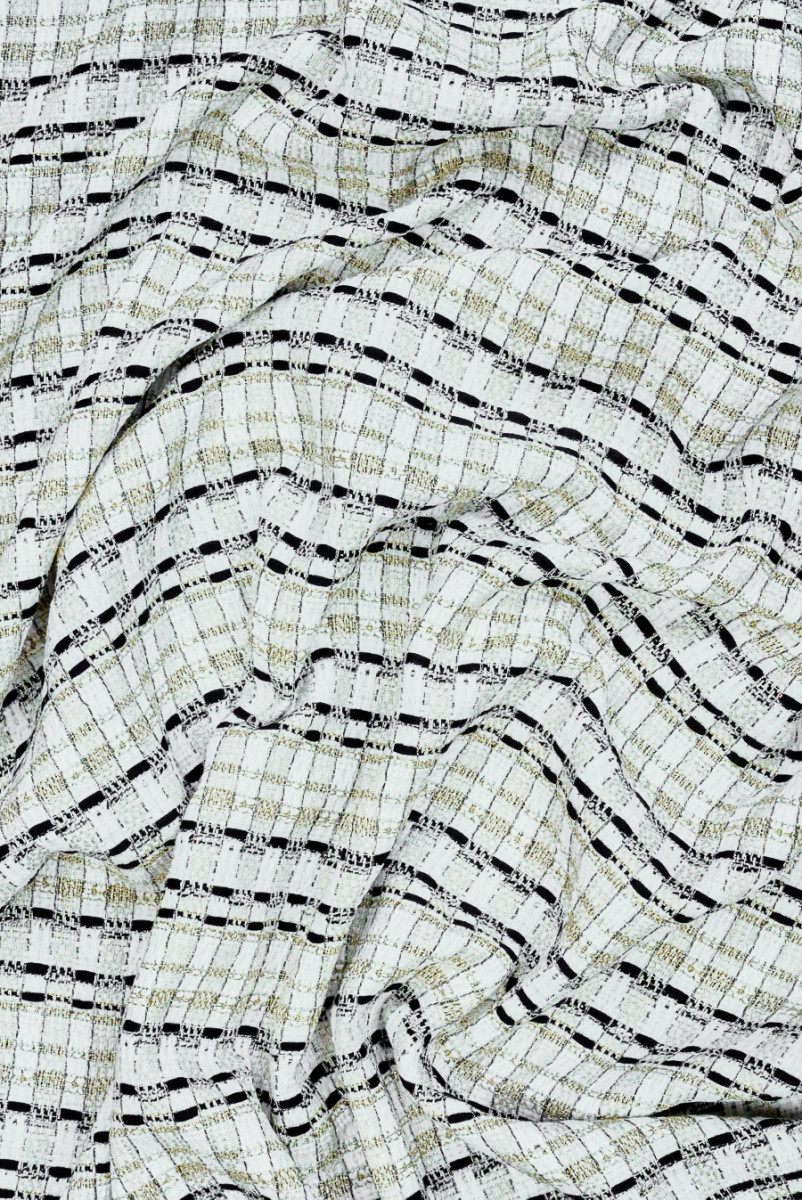 Stoff im Chanel-Stil, cremig (offwhite)