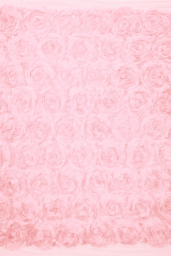 Tiul kwiaty 3D jasny róż