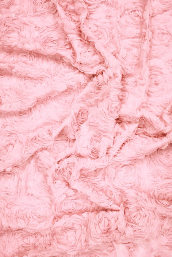 Tiul kwiaty 3D jasny róż