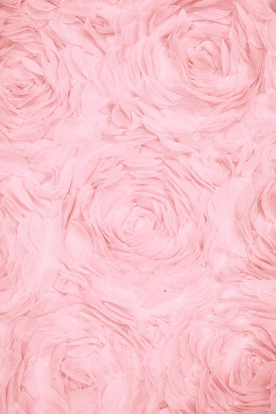 Tiul kwiaty 3D jasny róż