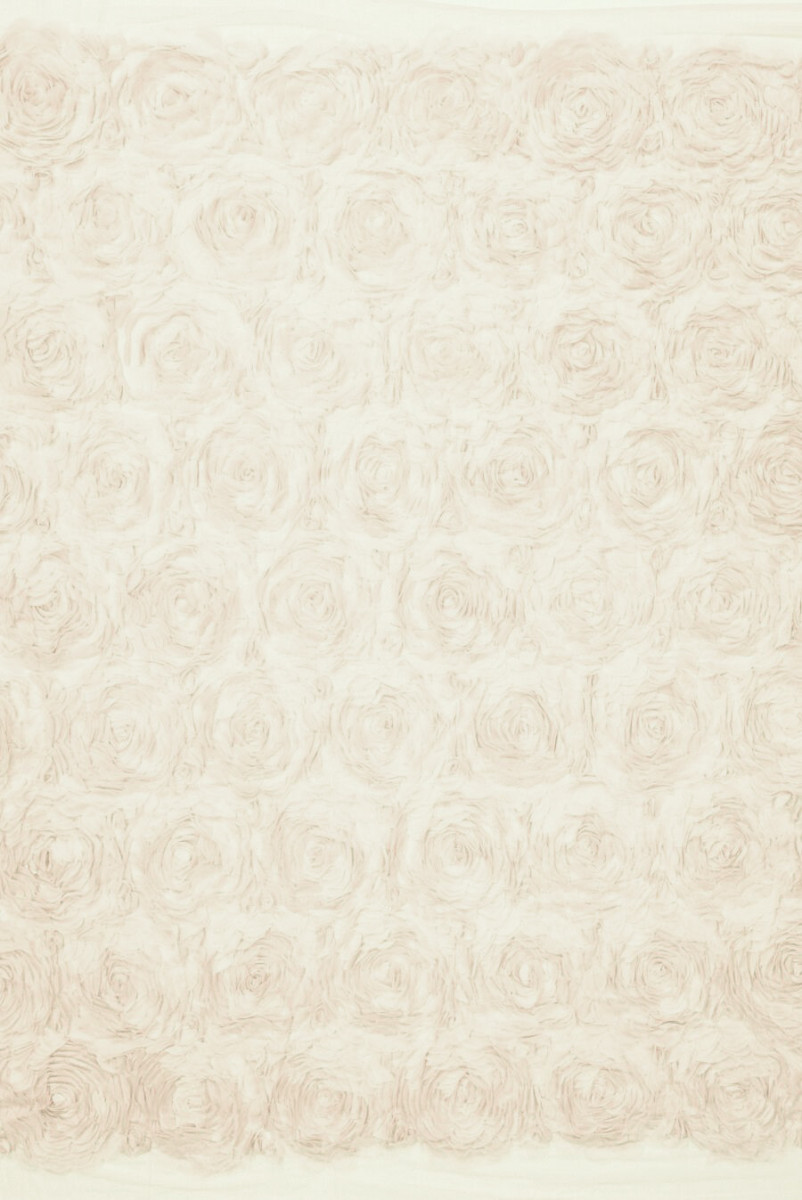 Tiul bloemen 3D helder beige