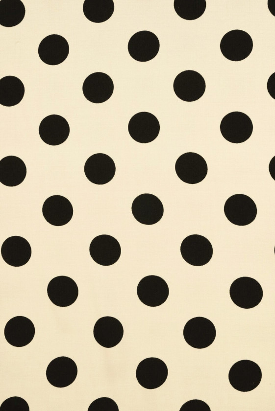 Viscose beige à pois noirs