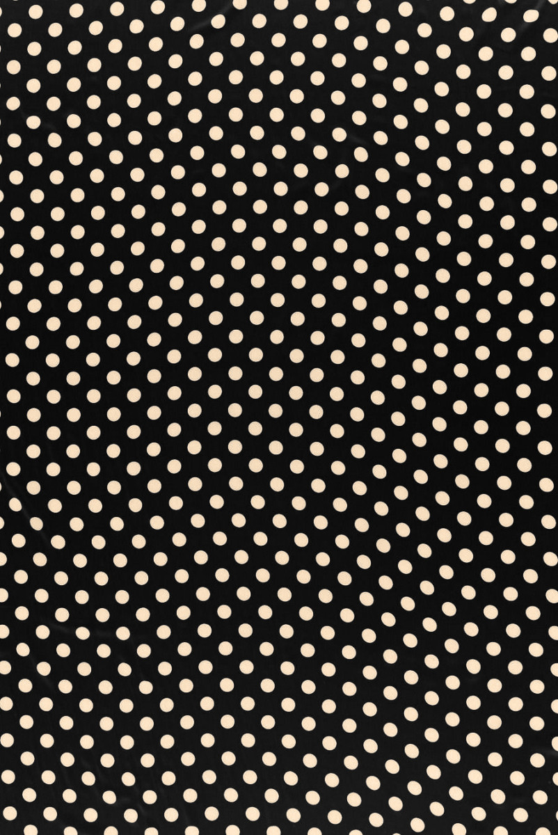 Wiskoza czarna w beÅ¼owe grochy