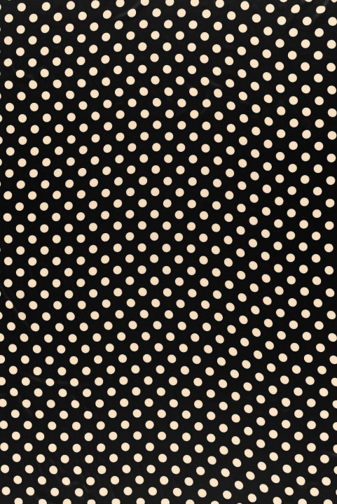 Viscose noire à pois beiges