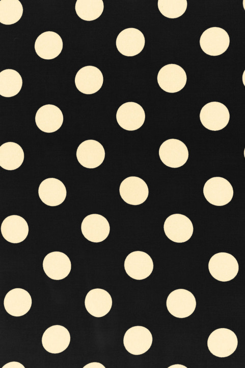 Viscose noire à pois beiges