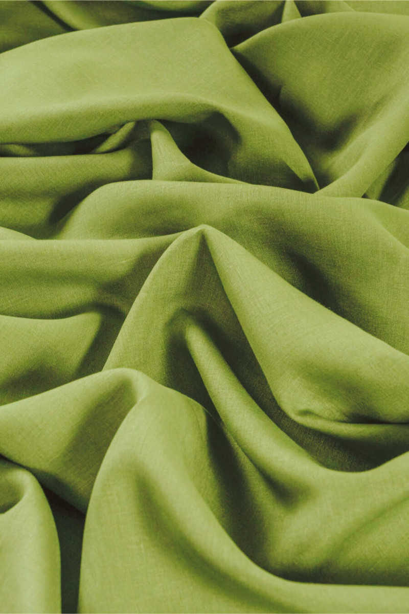 Lino naturale MARIA - verde chiaro