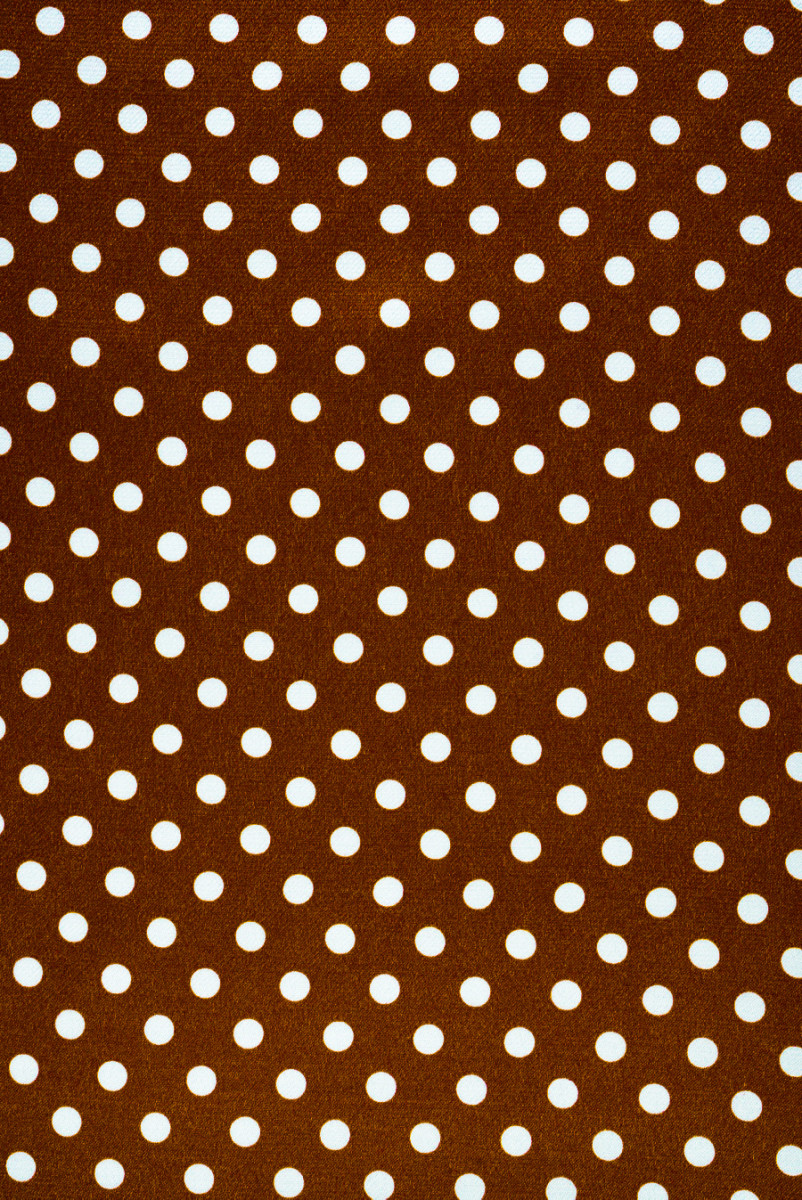 Satyna wiskozowa w kropki brązowa