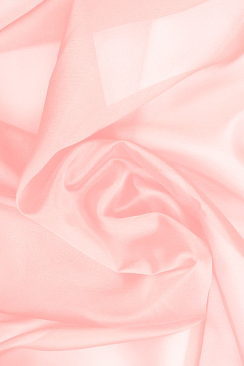 Organza de poliéster rosa claro