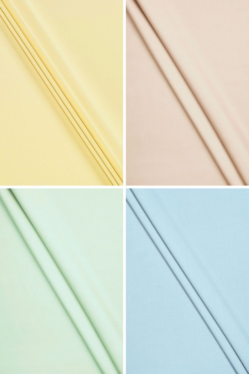 Kläder: polyviskos, pastellfärger