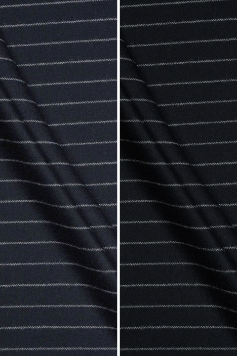 Striped wool fabric - two colors