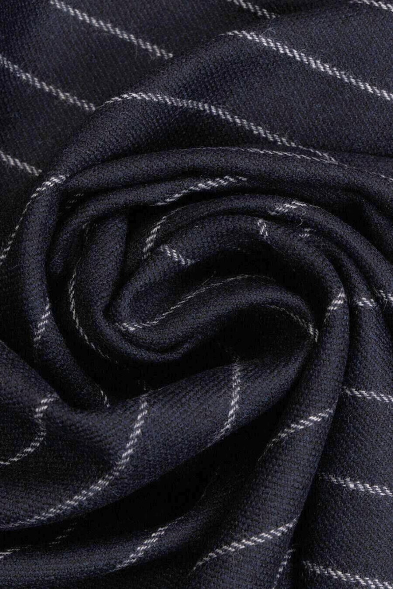 Gestreepte wollen stof - twee kleuren