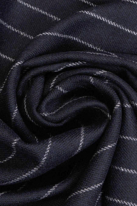 Striped wool fabric - two colors