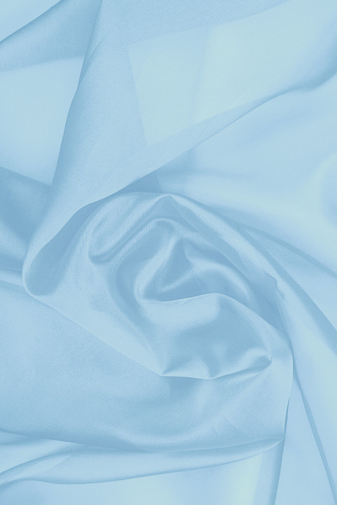 Polyesterová organza světle modrá