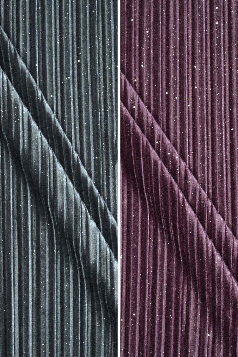 Terciopelo plisado con purpurina - colores