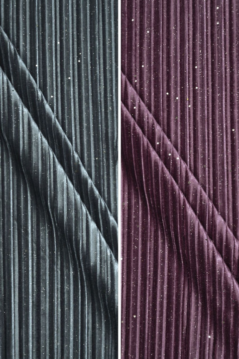 Terciopelo plisado con purpurina - colores