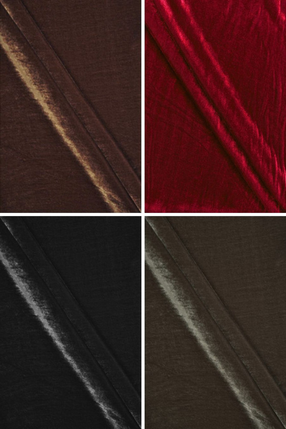 Velour with silk - various...