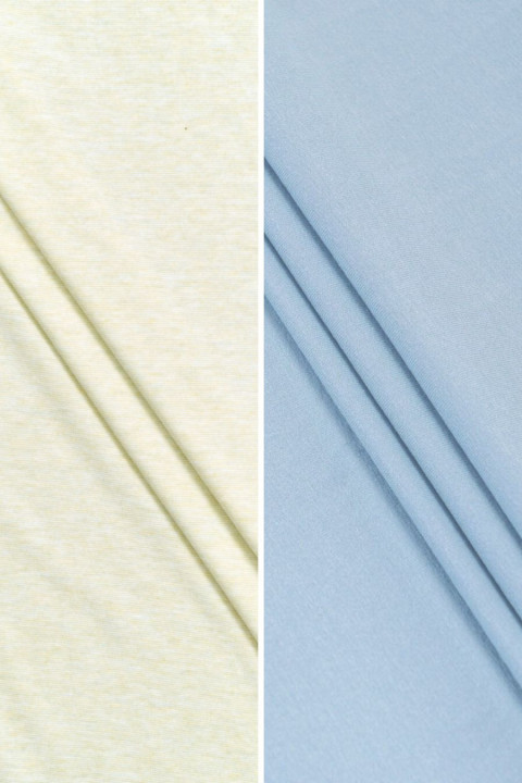 Viscose gebreide stof - twee kleuren