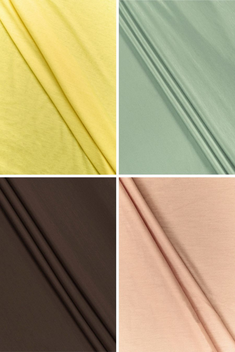Dunne viscose gebreide stof - diverse kleuren