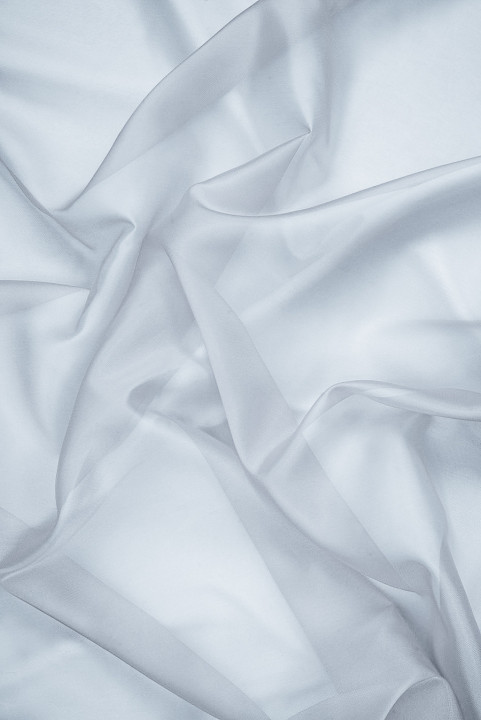 Organza de poliéster gris