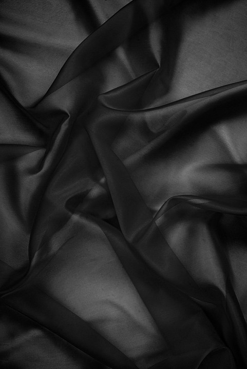 Polyester organza black